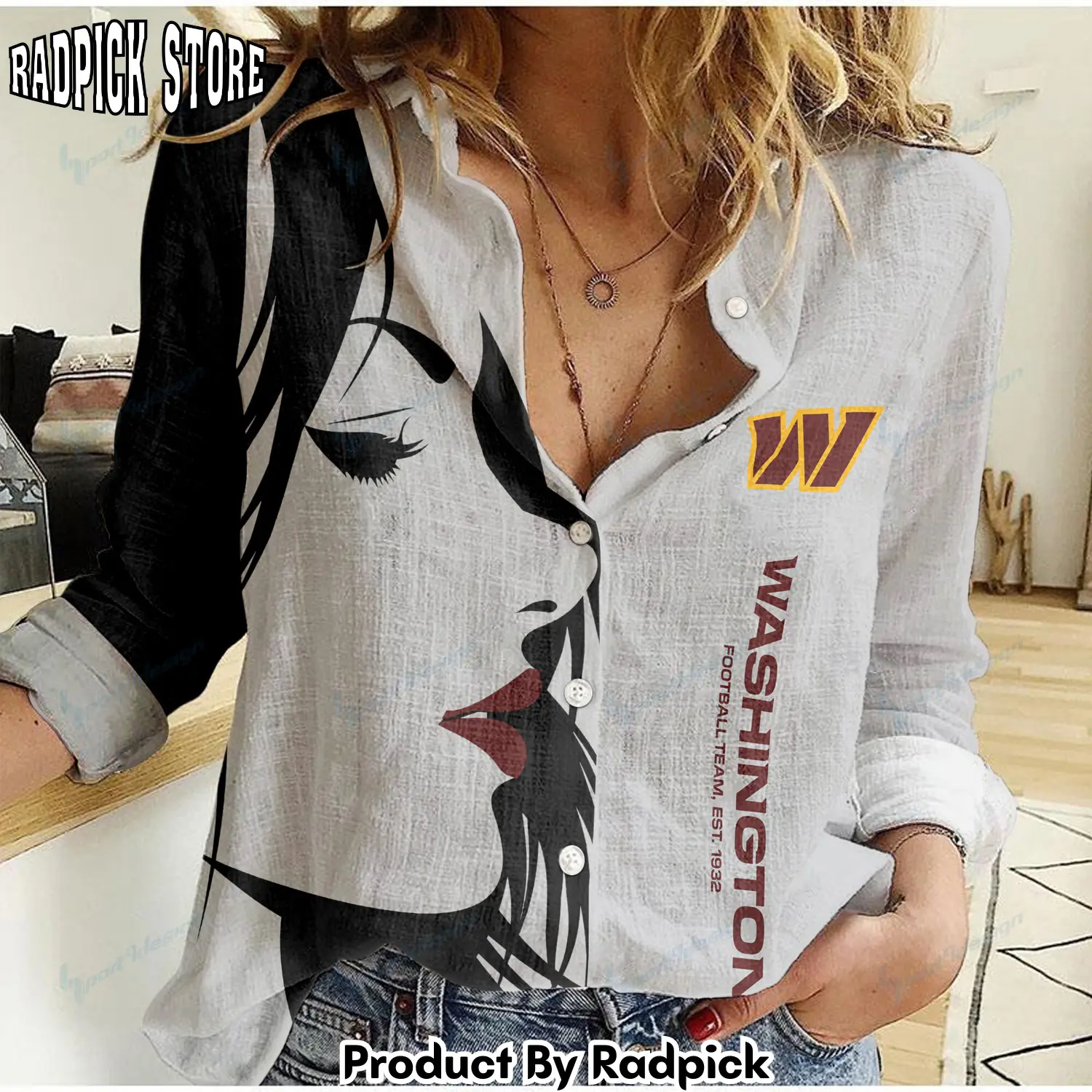 Radpick washington commanders woman shirt rp66225